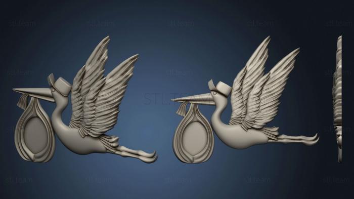 3D model Stork carrying a child (STL)